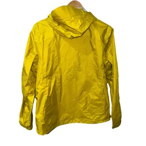 LL Bean Jacket Womens Large Yellow Trail Rain Coat Lightweight Nylon 268309‎ Tek thumbnail 4