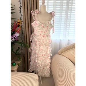 Lulus Endlessly Gorgeous White Floral Burnout Tie-Strap Midi Dress White Multi thumbnail 5