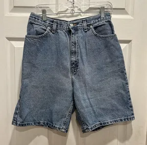 Faded Glory‎ Vintage 90s High Rise Denim Shorts Medium Wash 12 Made in USA Mom thumbnail 1