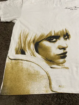 Billie Eilish White Tee Size Large thumbnail 4