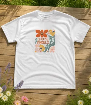 Gildan Choose Kindness” 100% Heavy Duty White Cotton T Shirt Size XL thumbnail 1
