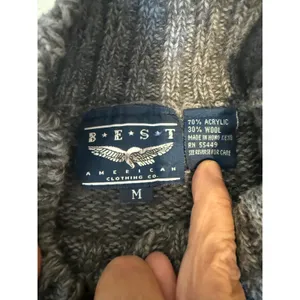 Vintage Best American Clothing Co. Gray Pink Wool Blend‎ Snowflake Sweater M Ski thumbnail 2
