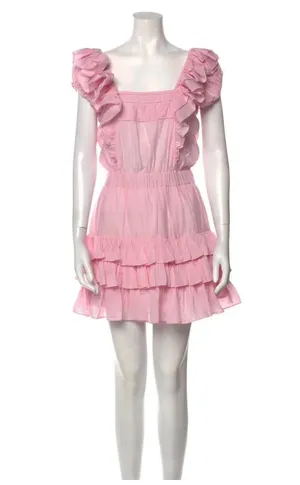 Love Shack Fancy Ivoire Dress Pink Blossom thumbnail 1