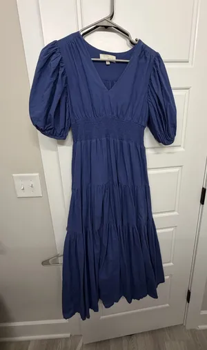 Blue tiered maxi dress Size M thumbnail 1