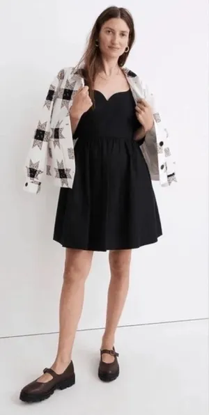Madewell Poplin Puff Sleeve Dress thumbnail 1