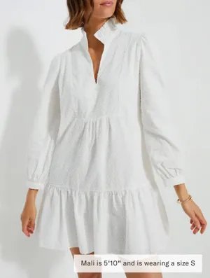 Tuckernuck White Swiss‎ Dot NWT Dress Size large thumbnail 1