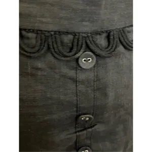 Stevie May Black Cotton Tiered Midi Skirt Crochet S NEW thumbnail 4