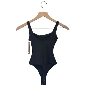 NWT Skims Fits Everybody Square Neck Bodysuit in Onyx XXS thumbnail 2
