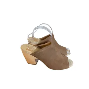 Dolce vita tan leather slide wood heels size 9 thumbnail 9
