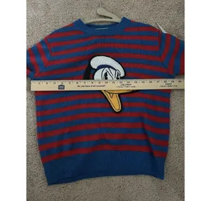Disney X Forever 21 Retro Style Striped Donald Duck Sweater Size Medium thumbnail 6