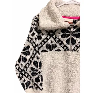 Pilcro Maia Cropped Quarter-Zip‎ Pullover Sweater Women's Size Small thumbnail 7