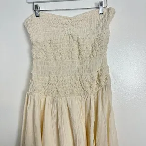 FREE PEOPLE Sparkling Moment Cotton Midi Sundress in Ivory Size Medium thumbnail 5