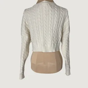3229 | Altar'd State Cable Knit Cropped Sweater Ivory Cottagecore Coquette S thumbnail 2