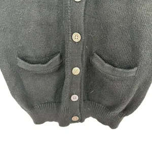 Ralph Lauren Sport‎ Size Small Sweater Black Button Up Cardigan Boyfriend Fit thumbnail 4