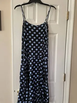 Forever 21 Blue/Black Midi Dress thumbnail 3