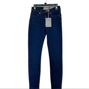 Everlane Blue Medium Wash Authentic Stretch Mid Rise‎ Skinny Jeans Size 23 thumbnail 4