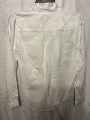 J. Crew Cream Tie-Neck Button-Up Shirt thumbnail 4
