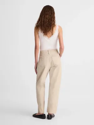 Madewell Pieced Barrel-Leg Jeans Faded Khaki Tan Beige NWT $148 Size 31 (US 12) thumbnail 3