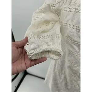 Vince Camuto White Eyelet Off The Shoulder Mini Dress Size 6 Cotton thumbnail 5