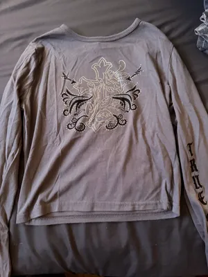 Rue 21 Long Sleeve Top Grey thumbnail 2