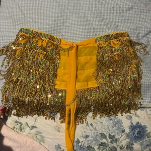 Gold sequin wrap skirt thumbnail 2