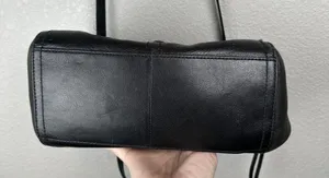Fossil Emma Satchel Crossbody Leather Purse Handbag Two Tone Black Charcoal Gray thumbnail 11
