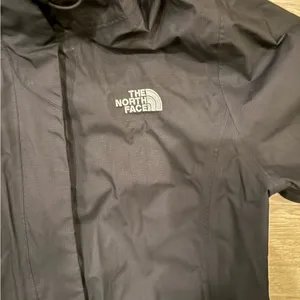 Black north face rain jacket thumbnail 3