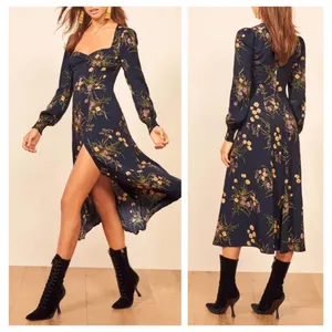 Navy Floral Dress thumbnail 2