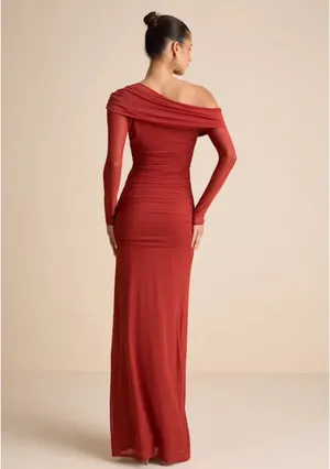One shoulder maxi dress thumbnail 4
