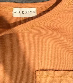 Shoe Fly Orange crop top with pocket thumbnail 2