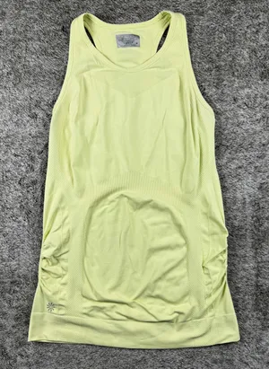 Athleta Finish Fast Racerback Tank Women's Medium Yellow thumbnail 1