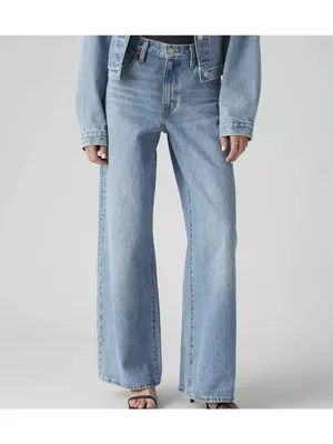 New Levi's Premium 26x29 XL Straight Baggy Jeans Thanks Friend Medium Wash thumbnail 2