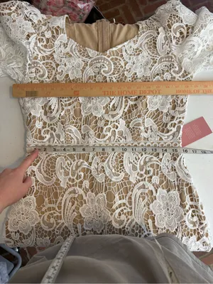 Ivy City Cecilia White Lace Midi Dress Size 12 bridal wedding rehearsal NEW thumbnail 5