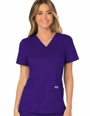 Cherokee Workwear Originals Womens V-Neck Scrub Top Two Lower Pockets Short Slee thumbnail 1