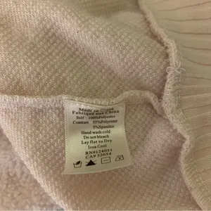Porridge Clothing Cream Sherpa Mock Neck Pullover Cozy‎ Soft Minimalist M thumbnail 4