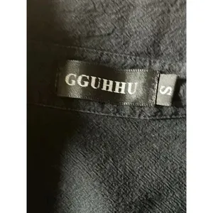GGUHHU Women’s Chic Button Down Long Sleeve Midi Black Pockets Shirt-Dress S thumbnail 4