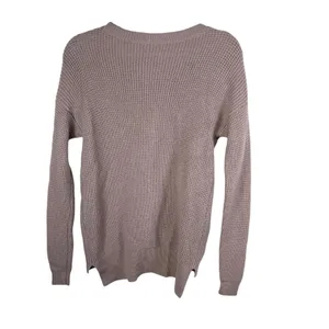 Aritzia x Wilfred Free Sweater Women Small Purple Pink Wool Cropped Italian Yarn thumbnail 2