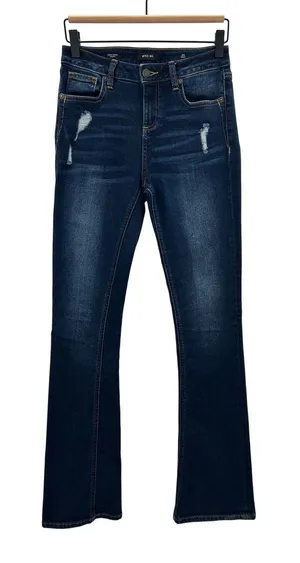 Miss Me‎ Womens High Rise Bootcut Distressed Back Flap Pocket Jeans Size 25x33 thumbnail 1