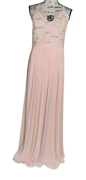 DB‎ Studio light peachy pink long formal dress New 12 thumbnail 1