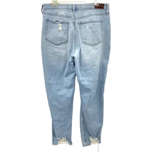 Hollister Jeans Womens 15L Ultra High Rise Mom Stretch‎ distressed Denim 32x29 thumbnail 5