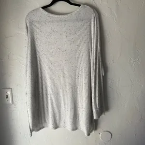 American‎ Eagle Speckled V-Neck Long Sleeve Cozy Knit Sweater Top Women's L thumbnail 8