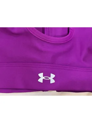 Under Armour Continuum High Zip Sports Bra Purple Plus Size 1X thumbnail 5