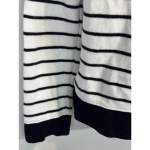 LAUREN RALPH LAUREN Women Striped Button Neck Polo Shirt SMALL Preppy‎ Nautical thumbnail 3