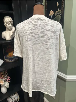 Free People We The Free Maddie Burnout V‑Neck Tee – XS (Oversized) thumbnail 7