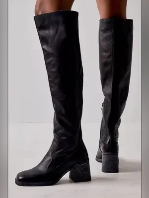 Free People Brianna Over the Knee Black Boots size 6 (36) thumbnail 3