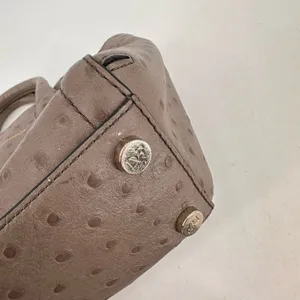 NWT‎ Diane Von Furstenberg Embossed Ostrich Mushroom Satchel Stella mini Bag thumbnail 11