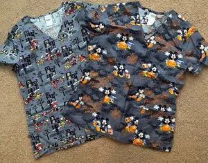 Mickey Mouse Halloween Scrub Tops thumbnail 1