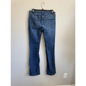 Wrangler Mid Rise Mid Wash Blue Denim Bootcut Jeans Womens 7 x 36 Casual Stretch thumbnail 4