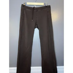 Nike Sweatpants Womens Medium Brown Fleece Straight Leg Lounge Embroidered Logo thumbnail 2