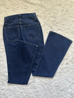 Madewell Jeans Skinny Flare in Rinse Wash High Rise Dark Wash Indigo Sz 24 thumbnail 3